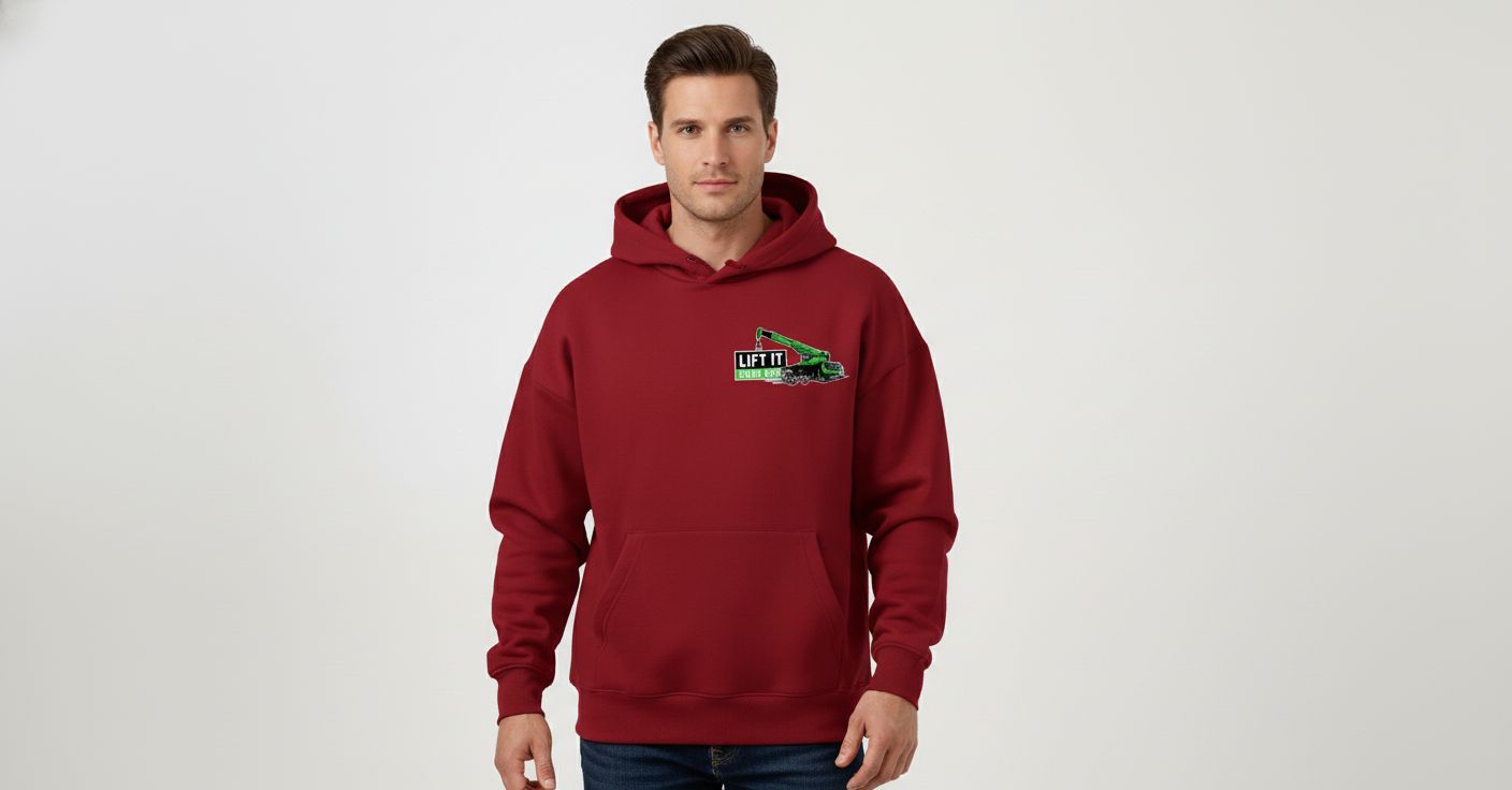 Red Lift It Cranes Hoodie