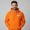 Orange Only Cranes Hoodie