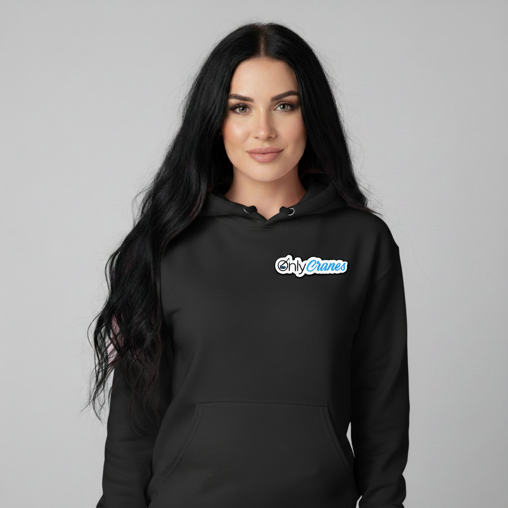 Black Only Cranes Hoodie