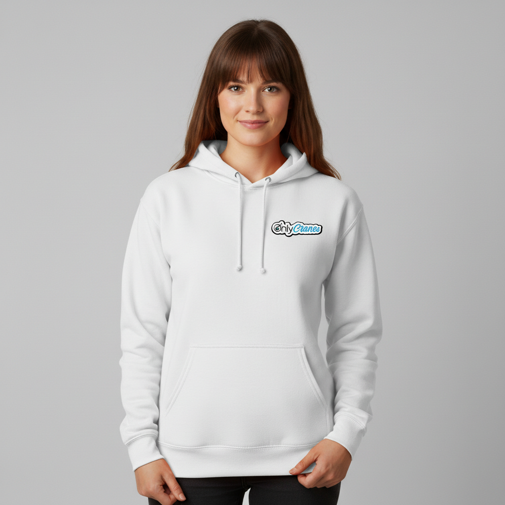 White Only Cranes Hoodie