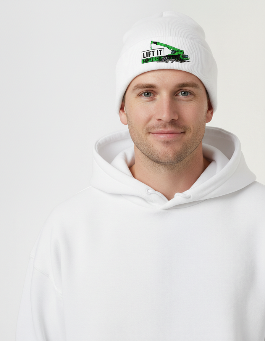 White Lift It Cranes Hat